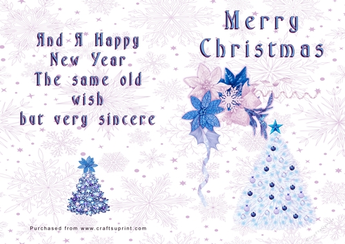 No Cut Just Print Christmas Cards