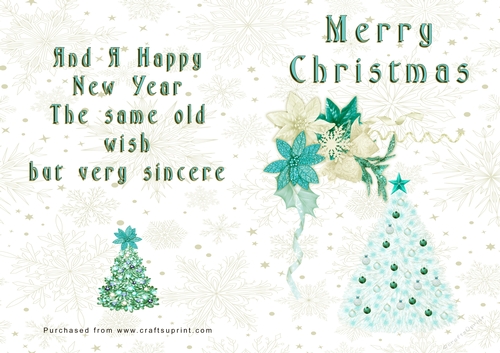No Cut Just Print Christmas Cards