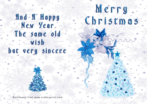 No Cut Just Print Christmas Cards