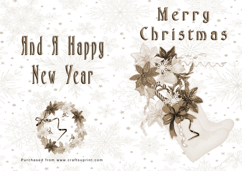 No Cut Just Print Christmas Cards