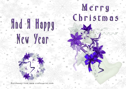No Cut Just Print Christmas Cards