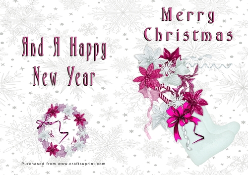 No Cut Just Print Christmas Cards
