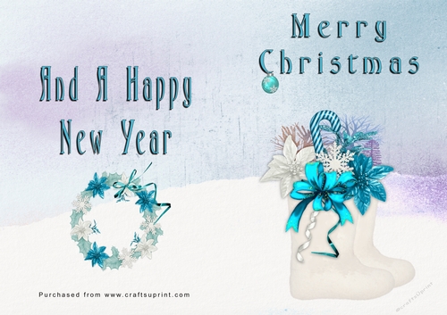 No Cut Just Print Christmas Cards