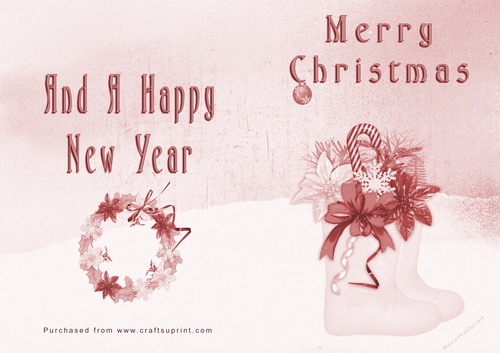 No Cut Just Print Christmas Cards