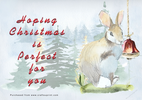 No Cut Just Print Christmas Cards - Watercolour WIld Animals