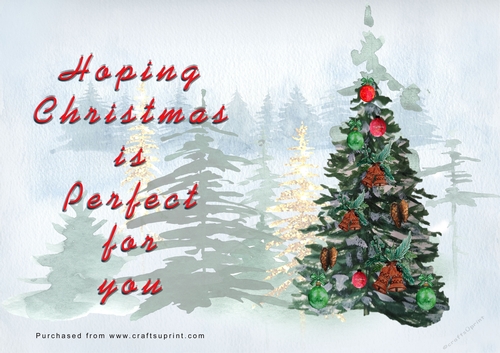 No Cut Just Print Christmas Cards - Watercolour WIld Animals