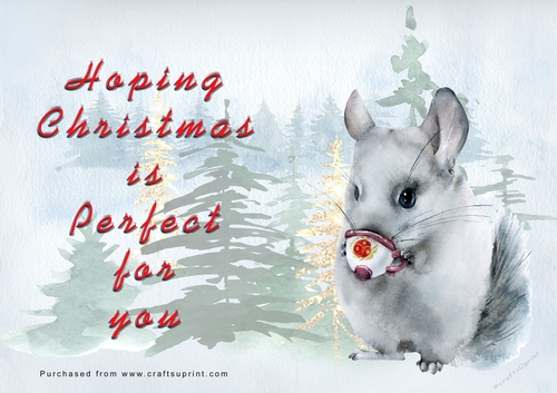No Cut Just Print Christmas Cards - Watercolour WIld Animals