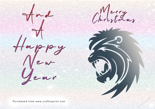 No Cut Just Print Christmas Cards - Wild Animals and Birds