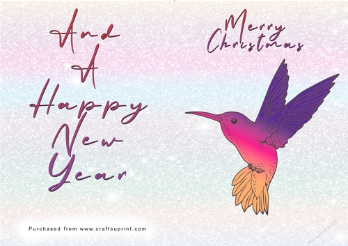 No Cut Just Print Christmas Cards - Wild Animals and Birds