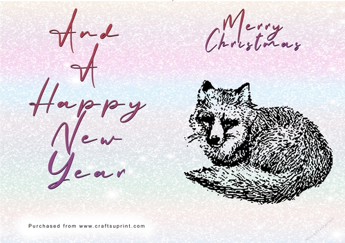 No Cut Just Print Christmas Cards - Wild Animals and Birds