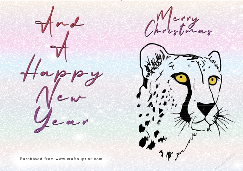 No Cut Just Print Christmas Cards - Wild Animals and Birds