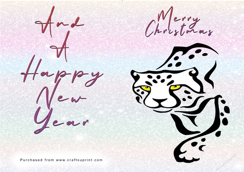 No Cut Just Print Christmas Cards - Wild Animals and Birds