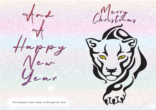 No Cut Just Print Christmas Cards - Wild Animals and Birds