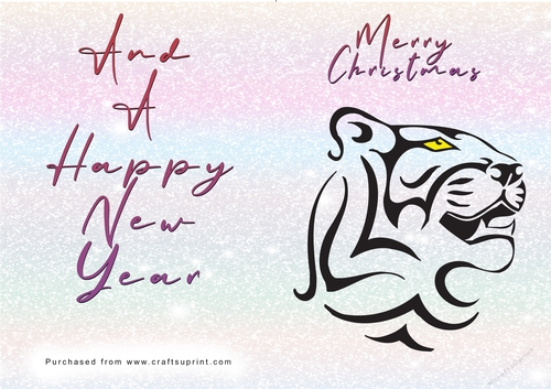 No Cut Just Print Christmas Cards - Wild Animals and Birds