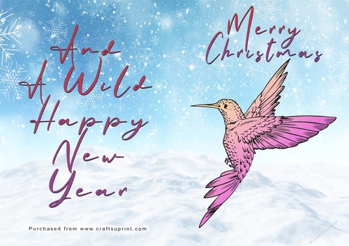 No Cut Just Print Christmas Cards - Wild Animals and Birds