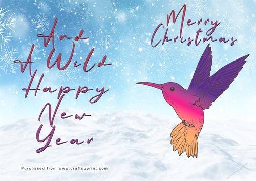No Cut Just Print Christmas Cards - Wild Animals and Birds