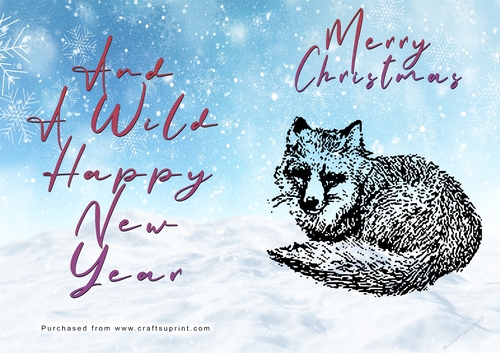 No Cut Just Print Christmas Cards - Wild Animals and Birds