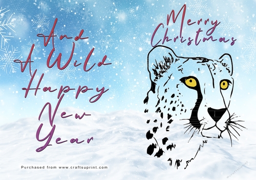 No Cut Just Print Christmas Cards - Wild Animals and Birds