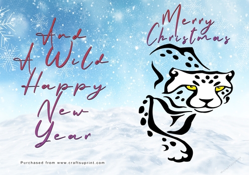 No Cut Just Print Christmas Cards - Wild Animals and Birds