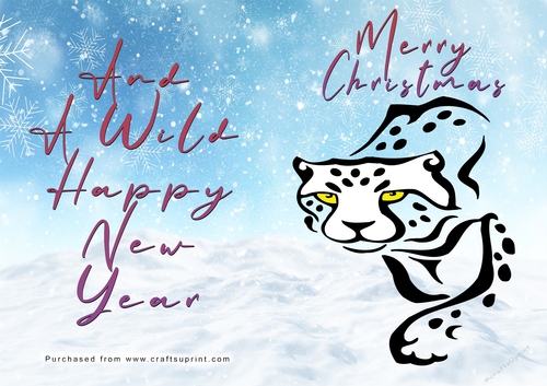 No Cut Just Print Christmas Cards - Wild Animals and Birds