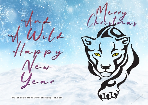 No Cut Just Print Christmas Cards - Wild Animals and Birds