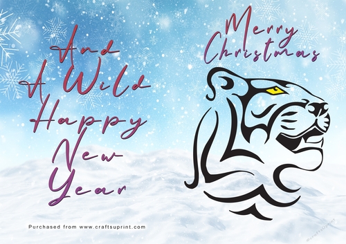 No Cut Just Print Christmas Cards - Wild Animals and Birds