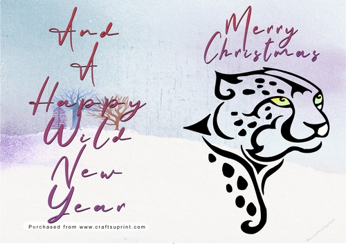 No Cut Just Print Christmas Cards - Wild Animals and Birds
