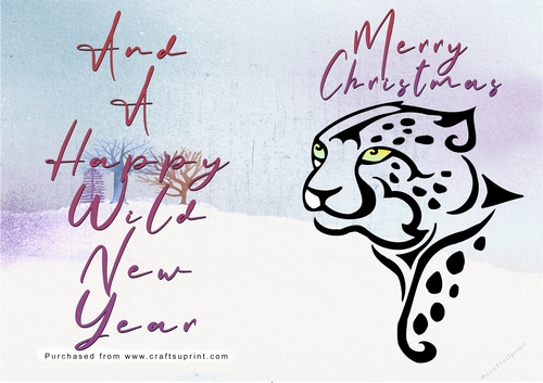 No Cut Just Print Christmas Cards - Wild Animals and Birds