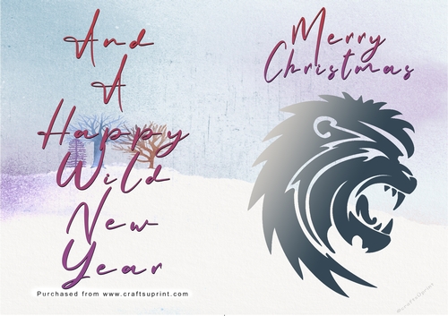No Cut Just Print Christmas Cards - Wild Animals and Birds
