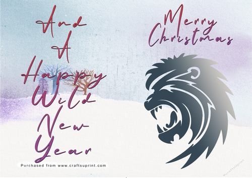 No Cut Just Print Christmas Cards - Wild Animals and Birds