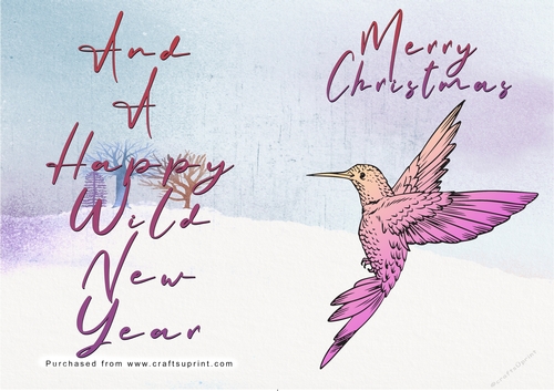 No Cut Just Print Christmas Cards - Wild Animals and Birds