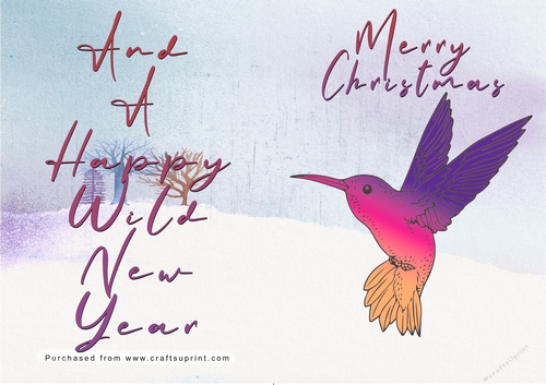 No Cut Just Print Christmas Cards - Wild Animals and Birds