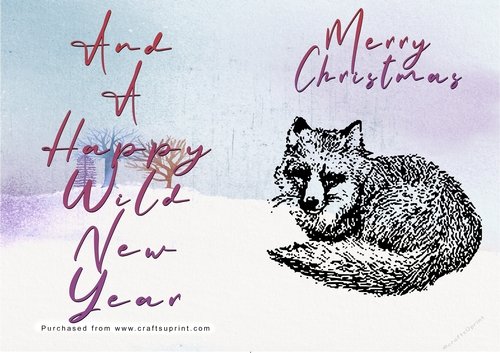 No Cut Just Print Christmas Cards - Wild Animals and Birds