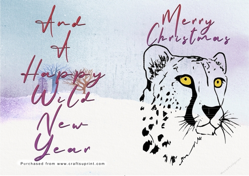 No Cut Just Print Christmas Cards - Wild Animals