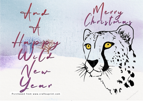 No Cut Just Print Christmas Cards - Wild Animals