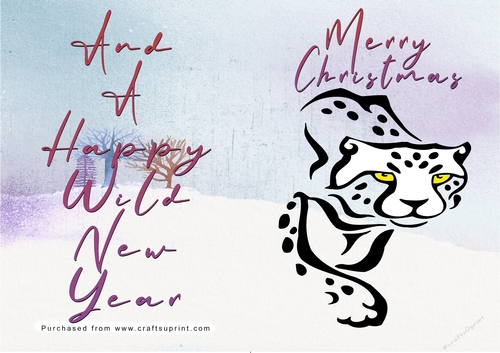 No Cut Just Print Christmas Cards - Wild Animals