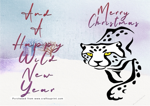 No Cut Just Print Christmas Cards - Wild Animals