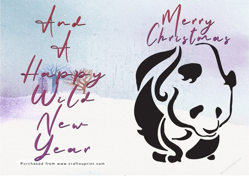 No Cut Just Print Christmas Cards - Wild Animals