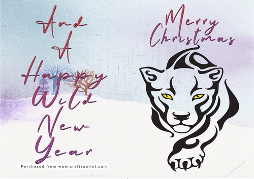No Cut Just Print Christmas Cards - Wild Animals
