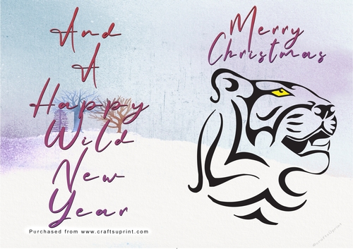 No Cut Just Print Christmas Cards - Wild Animals