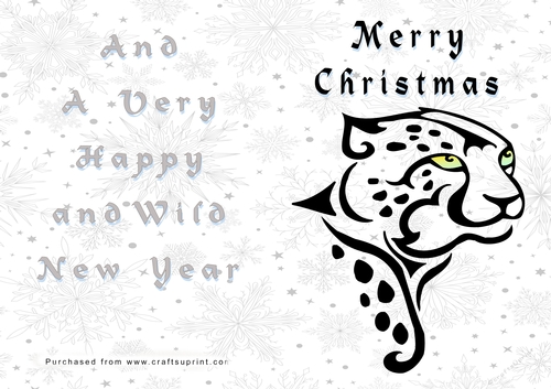 No Cut Just Print Christmas Cards - Wild Animals