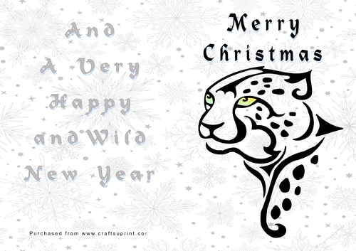 No Cut Just Print Christmas Cards - Wild Animals and Birds