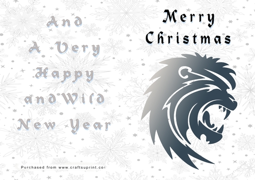 No Cut Just Print Christmas Cards - Wild Animals and Birds