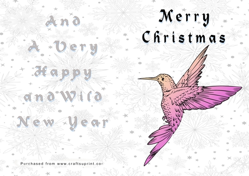 No Cut Just Print Christmas Cards - Wild Animals and Birds