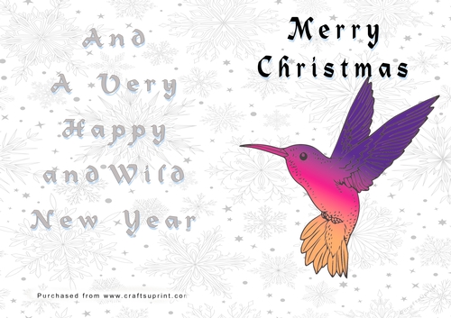 No Cut Just Print Christmas Cards - Wild Animals and Birds