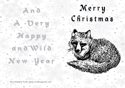 No Cut Just Print Christmas Cards - Wild Animals and Birds