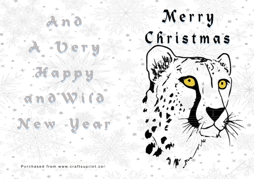 No Cut Just Print Christmas Cards - Wild Animals and Birds