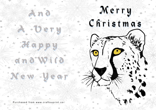 No Cut Just Print Christmas Cards - Wild Animals and Birds