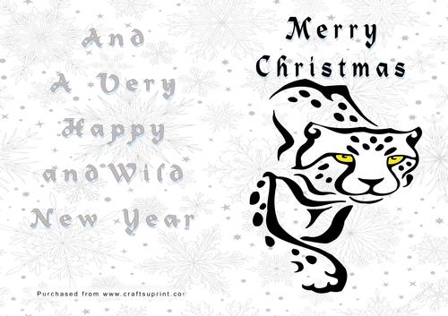 No Cut Just Print Christmas Cards - Wild Animals and Birds