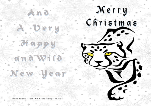 No Cut Just Print Christmas Cards - Wild Animals and Birds